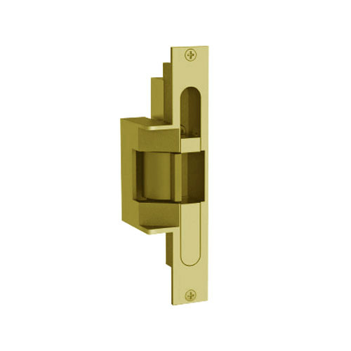 310-3-1-24D-LCBMA-606 Folger Adam Electric Strike with Latchbolt and Locking Cam Monitor in Satin Brass