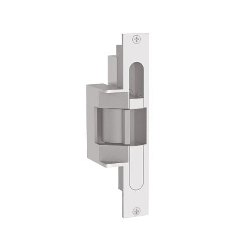 310-3-1-24D-LCBMA-629 Folger Adam Electric Strike with Latchbolt and Locking Cam Monitor in Bright Stainless Steel