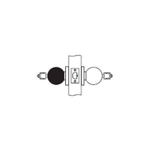 MK34-TA-10 Arrow Lock MK Series Cylindrical Locksets Double Cylinder for Exterior with TA Knob in Satin Bronze