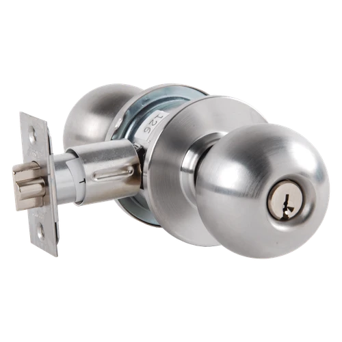 MK12-BD-26D Arrow MK Series Storeroom Lock, Ball (BD) Knob, Satin Chrome 626
