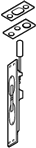Flush Bolts and a Coordinator for a Pair of Doors