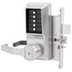 Simplex Pushbutton Lock in Satin Chrome Finish