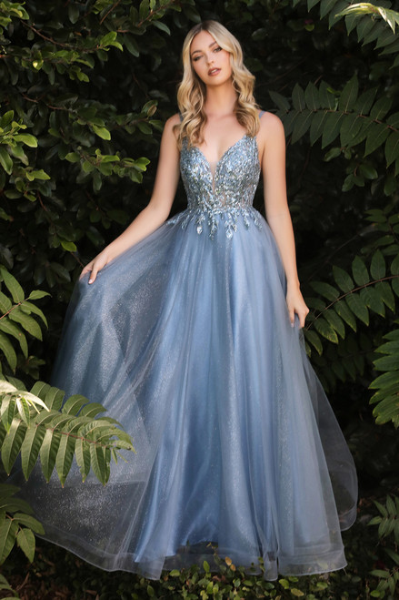 Fontaine Gown - Smoky Blue