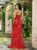 Stardust One Shoulder Sequin Gown - Red
