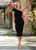 Pierre One Shoulder Midi Dress - Black 