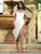 Cindi Corset Midi  Dress - White