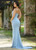 Cameron One Shoulder Gown - Dusty Blue