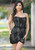 Everly Corset Mini Dress- Black Lace 