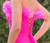 Sloane Corset Gown - Hot Pink Feather