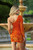 Rita One Sleeve Mini Dress - Burnt Orange