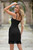 Malibu Fringe Mini Dress - Black