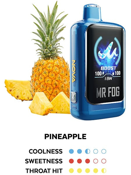 blue razz steezy mr fog nova MR FOG NOVA BLUE RAZZ STEEZY SERIES 5% DISPOSABLE (100ML) 36K PUFFS main image 0