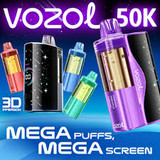 Close-up of VOZOL Mega Full Kit Hawaiian Pineapple Paradise vape with sweet pineapple flavor
