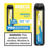 BREEZE SMOKE PRO 5% DISPOSABLE VAPE 6ML 2000 PUFFS (BANANA MINT - FLAVOR)