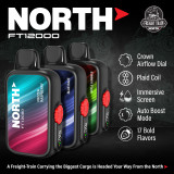 NORTH 12000 PUFFS - 5% NIC - 15ML - DISPOSABLE VAPE RECHARGEABLE