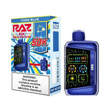 RAZ RX 50K Code Blue Dew Edition featuring a cool blue soda chill
