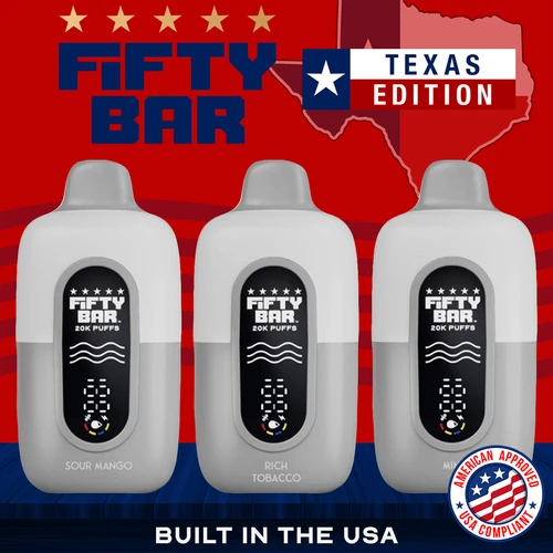 FIFTY BAR TEXAS EDITION 20,000 PUFFS DISPOSABLE VAPE