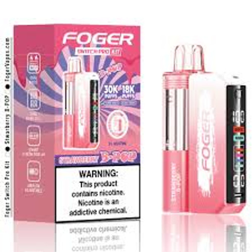 FOGER SWITCH PRO KIT - 30K PUFFS - STRAWBERRY B-POP FOGER SWITCH PRO KIT - 30K PUFFS - STRAWBERRY B-POP