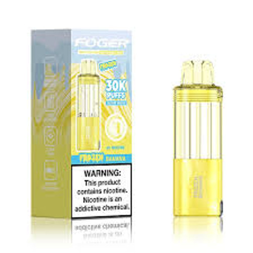 Foger Switch Pro Kit 30K Puffs Frozen Banana disposable vape with banana and icy menthol-inspired design.