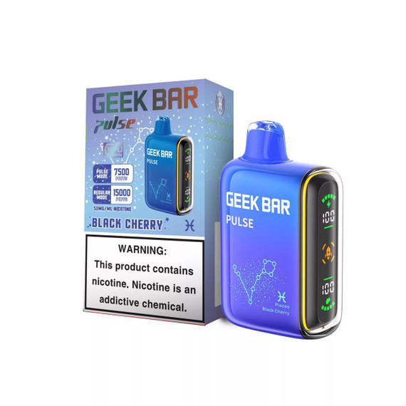 GEEK BAR PULSE 16ML 15000 PUFFS RECHARGEABLE DISPOSABLE VAPE (BLACK CHERRY - FLAVOR)