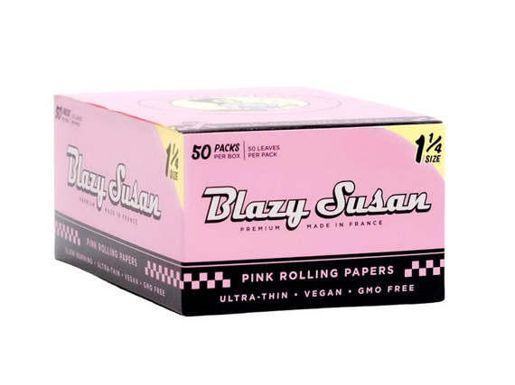 BLAZY SUSAN – PINK ROLLING PAPERS – 1 1/4 – 50 CNTS