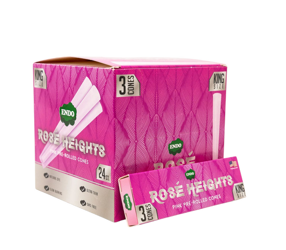 ROSE HEIGHTS – PINK PRE-ROLLED CONES – KING – 24CT