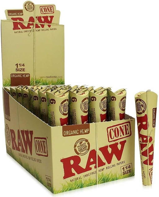 RAW CONE ORGANIC HEMP – 1 ¼ SIZE