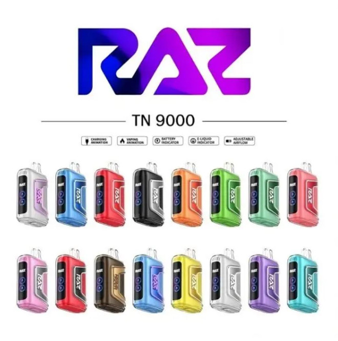 RAZ TN9000 5% NIC 9000 PUFFS RECHARGEABLE DISPOSABLE VAPE