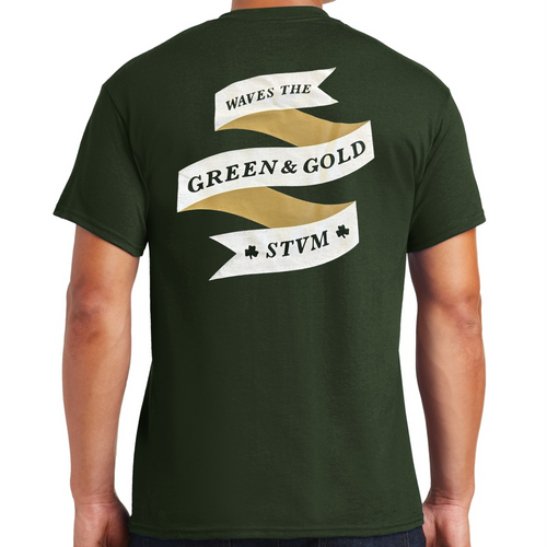 Waves Green+Gold Tee