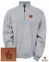 Gray Leather Patch Quarter Zip