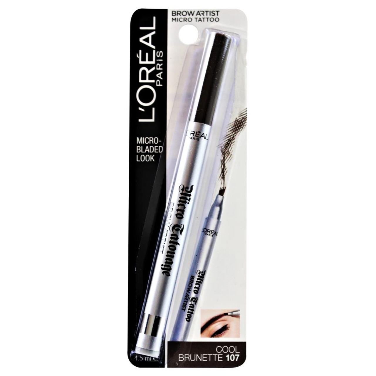 Amazoncom  LOréal Paris Micro Ink Pen by Brow Stylist Longwear Brow  Tint HairLike Effect Up to 48HR Wear Precision Comb Tip Brunette  0033 fl oz  Beauty  Personal Care