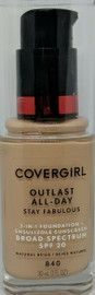 Covergirl 30ml 3in1 Foundation 840 Natural Beige Spf20