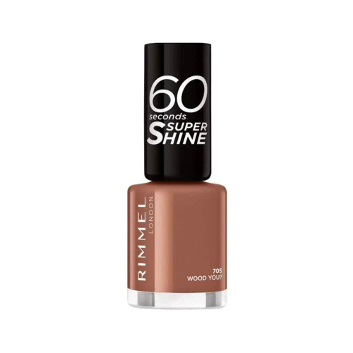 Rimmel 8ml Nail Polish 60 Seconds Super Shine 705 Wood You?