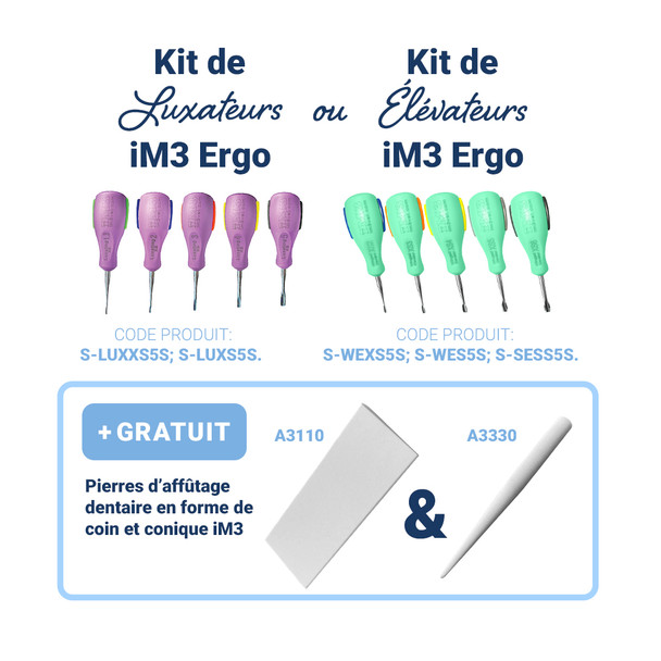 Kit d'élévateurs à ailette iM3 Ergo 5 unités