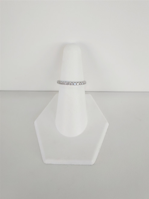 18K White Gold Diamond Band 0.37 DTW