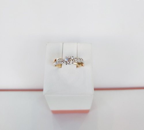 14K 7-Stone Diamond Engagement Ring 