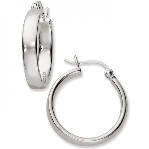 Sterling Silver Flat Hoops