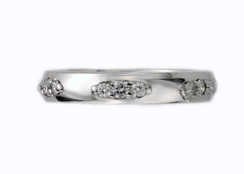 18K White Gold Eternity Band