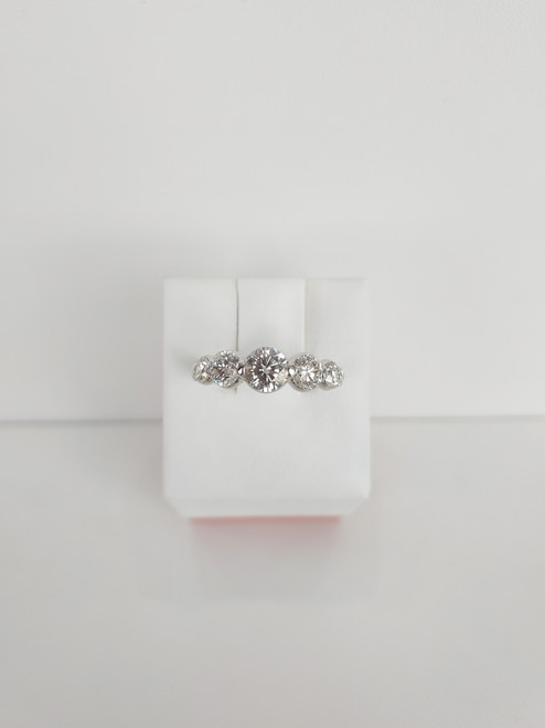14K White Gold Floating Diamond Band 2.00 DTW