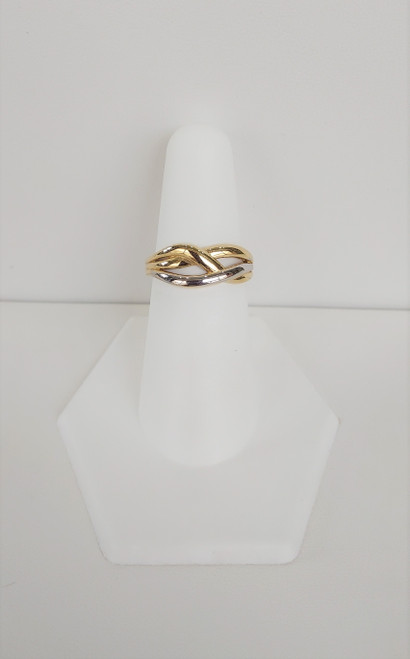 14K Two-Tone Woven Fashion Band 