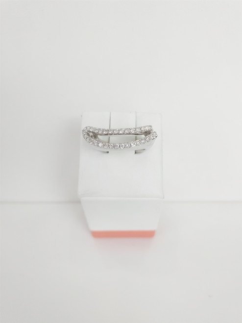 14K White Gold Open Diamond Fashion Band 0.51 DTW