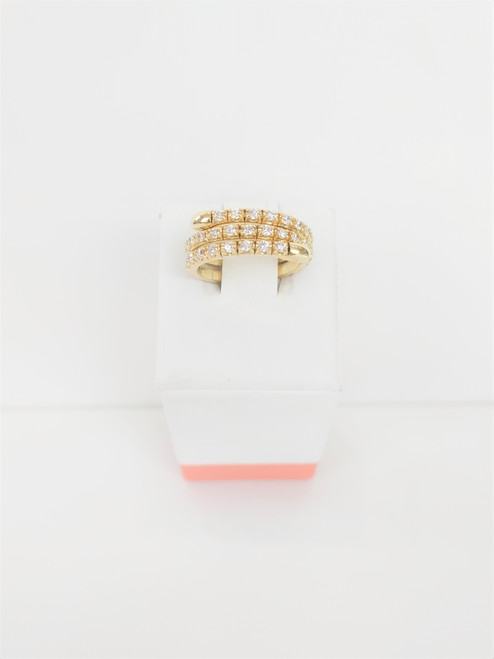 14K Yellow Gold Diamond Stretch Band 