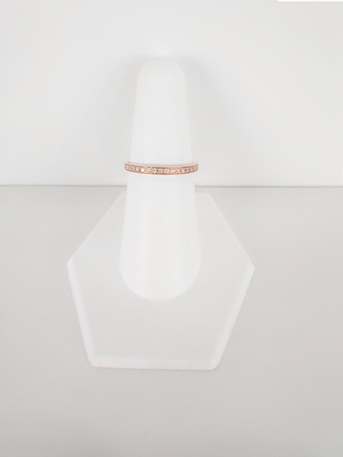 10K Rose Gold Diamond Band 0.12 DTW