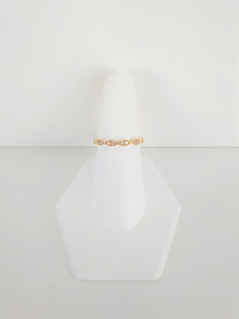 10K Yellow Gold Diamond Wedding Band 0.12 DTW