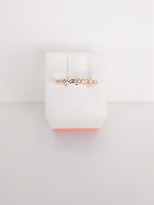 14K Rose Gold Diamond Band 0.33 DTW