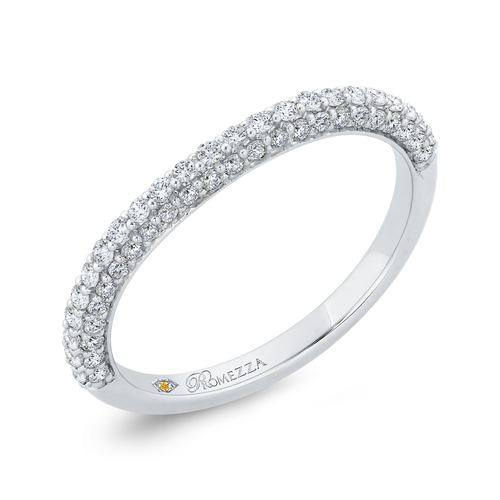 14K White Gold Diamond Contour Band 0.45 DTW