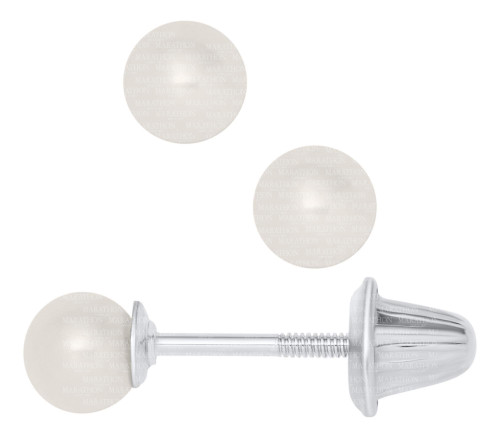 Sterling Silver Children's Pearl Studs 