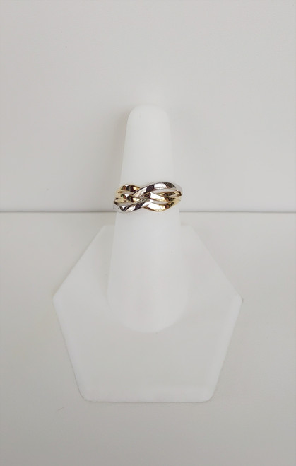 14K Two-Tone Braided Fashion Band