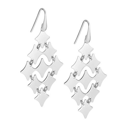 Sterling Silver Diamond-Shaped Dangles 