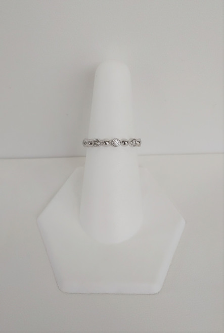 14K White Gold Diamond Eternity Band 